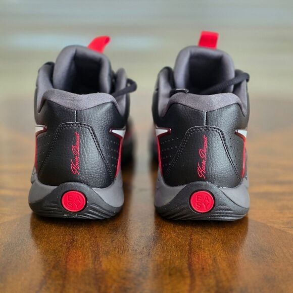 Nike KD 17 Late Night Basketball Shoes Men's 9 Black Red White Zoom FJ9487-001 - Picture 5 of 15